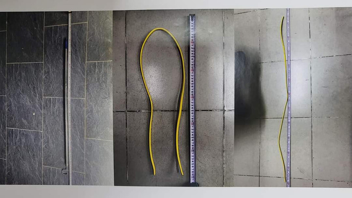 Sợi dây điện bị can Hùng dùng để đánh đập cháu bé 11 tuổi. (Ảnh: Công an Phú Thọ)