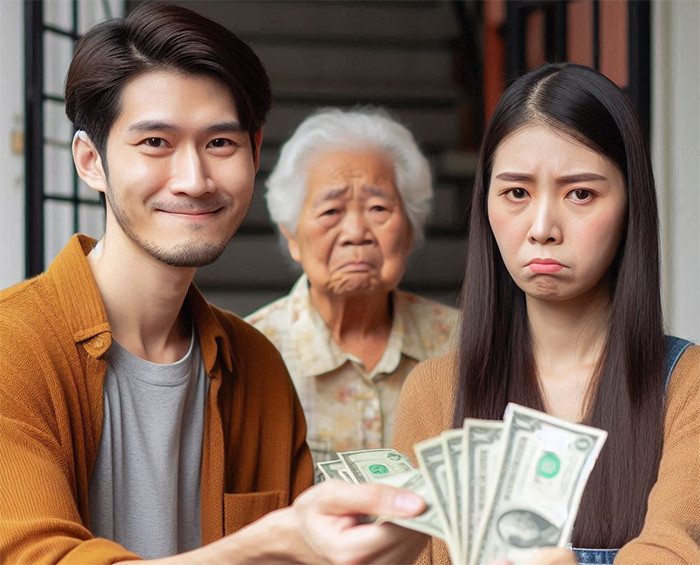 Mỗi tháng tôi được chồng phát cho 6 triệu đồng để chi tiêu mọi việc trong nhà. (Ảnh minh họa được tạo bởi AI).