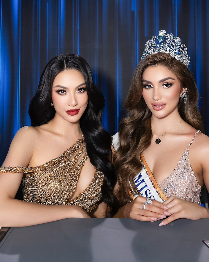 Kim Duyên đọ sắc cùng Miss Supranational 2023.