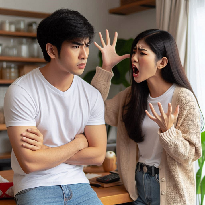 Vợ tôi liên tục ghen tuông vô lý chuyện quá khứ của tôi. (Ảnh minh họa được tạo bởi AI)