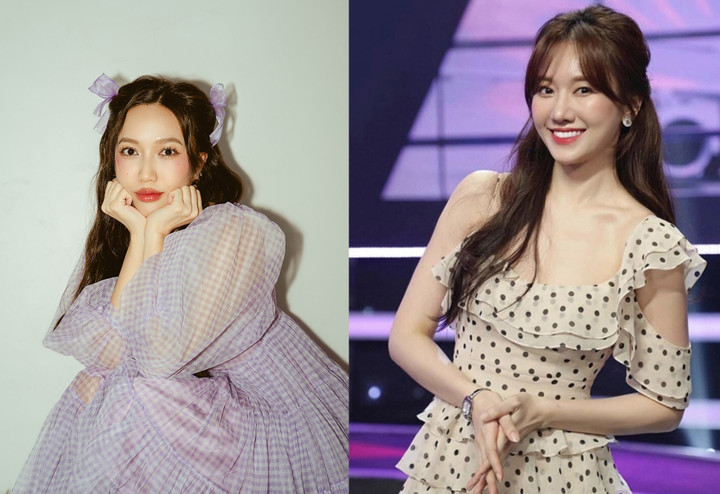 Diệu Nhi và Hari Won ngồi ghế ban bình luận.