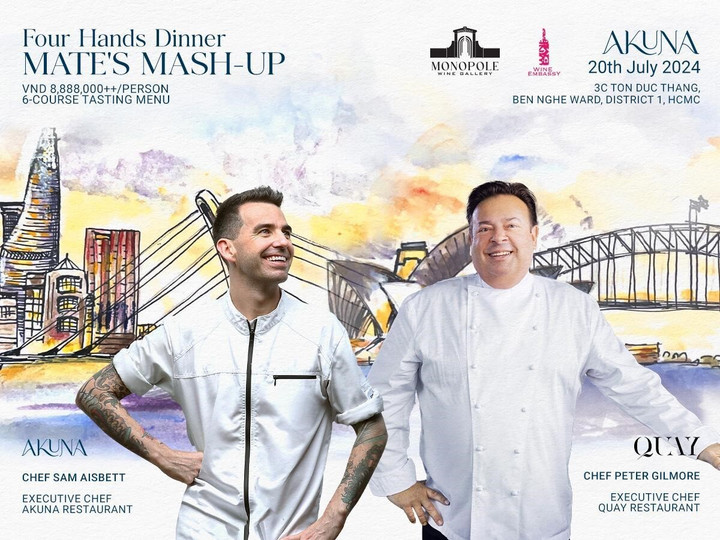 Sự kiện Mate’s Mash-Up lần thứ 2 với sự góp mặt của huyền thoại ẩm thực Peter Gilmore. (Ảnh: AKUNA)