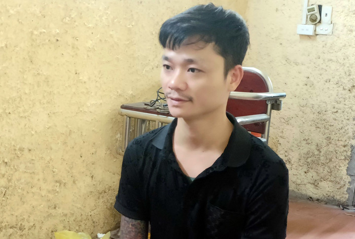 Nguyễn Ngọc Linh tại cơ quan công an.