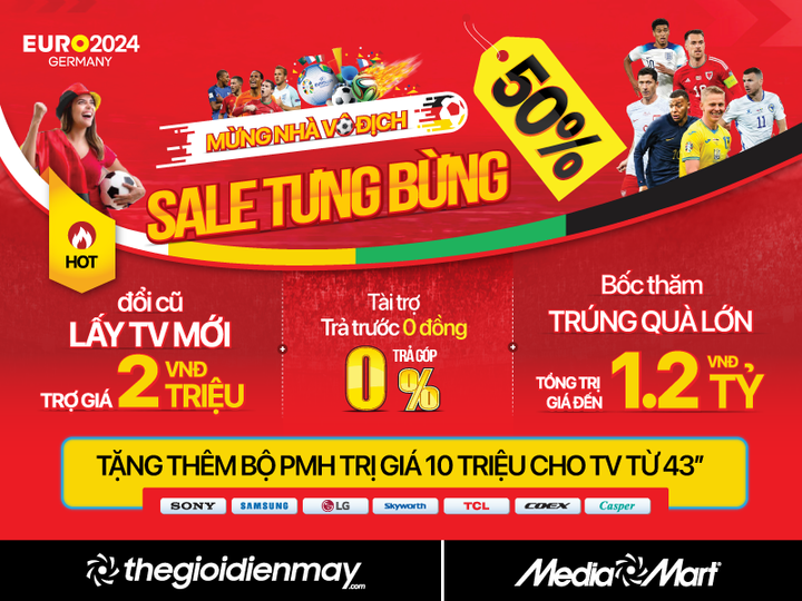 Siêu thị điện máy MediaMart Sale tưng bừng mừng nhà vô địch Euro Cup 2024 - 1