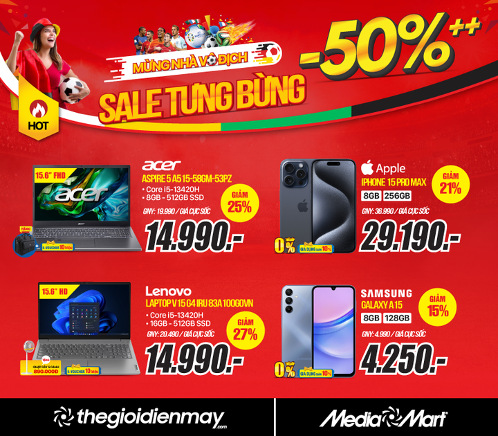 Siêu thị điện máy MediaMart Sale tưng bừng mừng nhà vô địch Euro Cup 2024 - 6