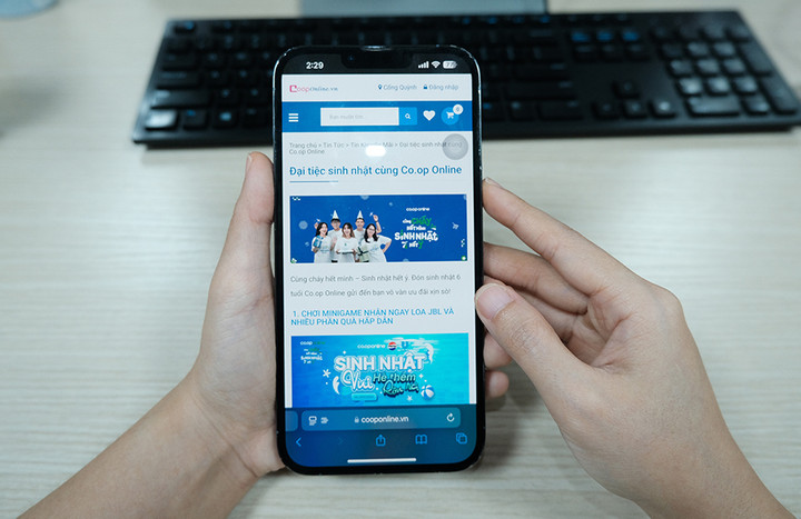 Co.op Online được tối ưu hóa trên các thiết bị di động.