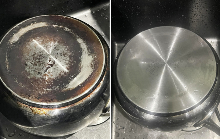 Bạn hãy thử áp dụng những mẹo nhỏ tẩy trắng xoong nồi bằng mẻ và cảm nhận sự khác biệt. (Ảnh: VnExpress)