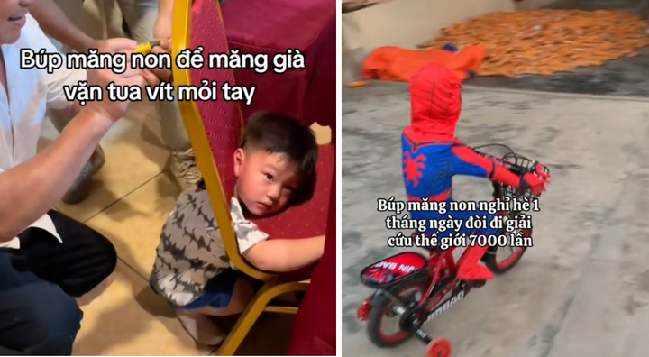 Những "búp măng non" tinh nghịch thu về cả triệu lượt tương tác.