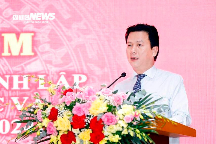 Ông Đặng Quốc Khánh - Bộ trưởng Bộ Tài nguyên và Môi trường phát biểu tại Lễ kỷ niệm.