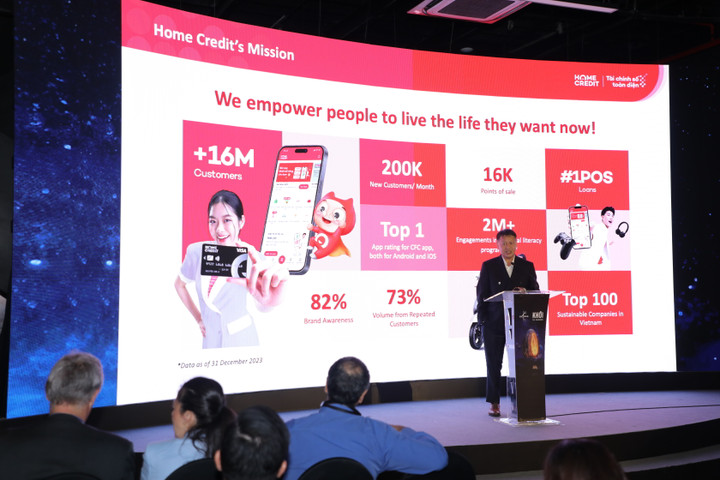 Ông Pham Ngoc Khang - TGĐ Home Credit chia sẻ hành trình áp dụng các trụ cột ESG vào kinh doanh.