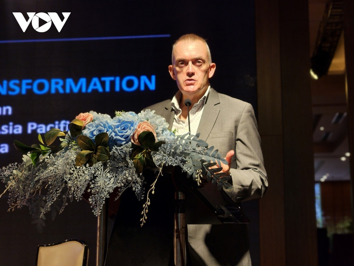 Ông Matthew O’Sullivan, Tổng Biên tập ABC News khu vực châu Á - Thái Bình Dương phát biểu tại hội thảo.