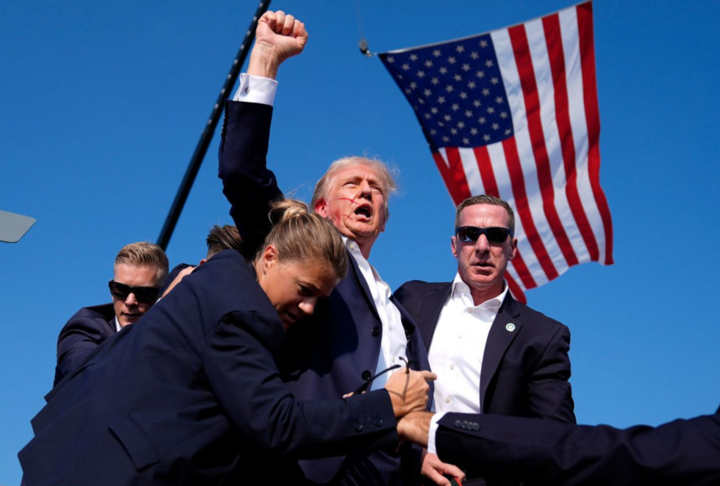 Cựu Tổng thống Trump bị thương nhẹ và đã xuất viện sau vụ nổ súng ngày 13/7. (Ảnh: Reuters)