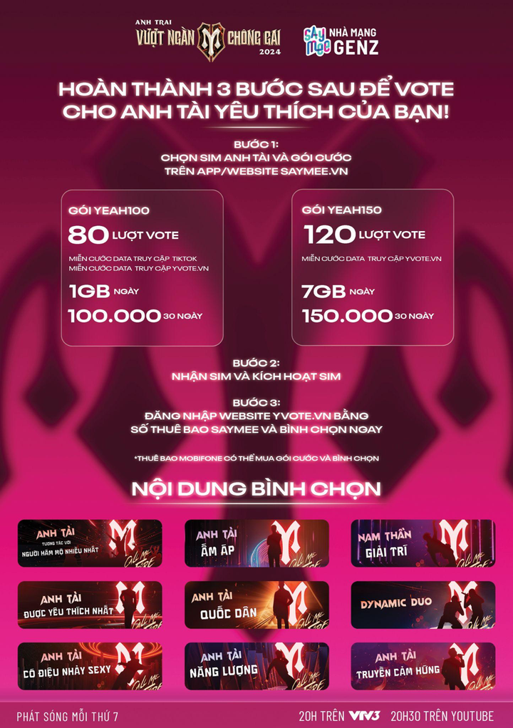 Nhà mạng Saymee hướng dẫn bình chọn 'Anh trai vượt ngàn chông gai' cực hời - 1