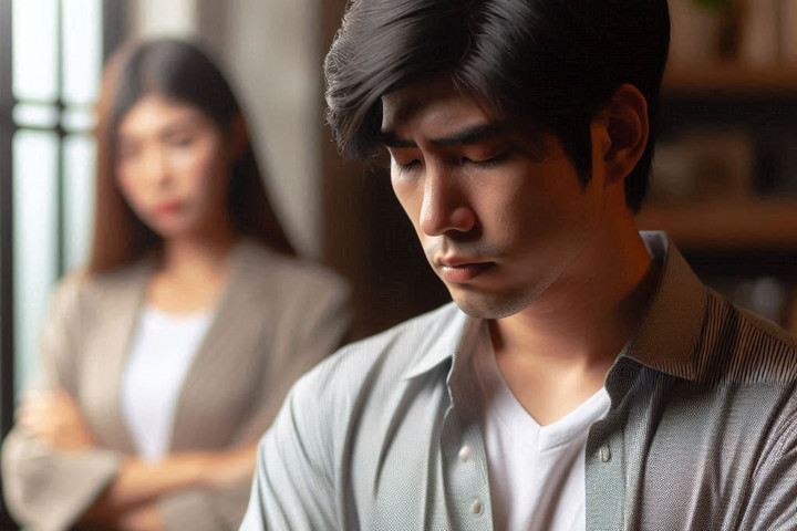 Tôi bị cả nhà chồng khinh rẻ vì không kiếm ra tiền. (Ảnh minh họa: AI)