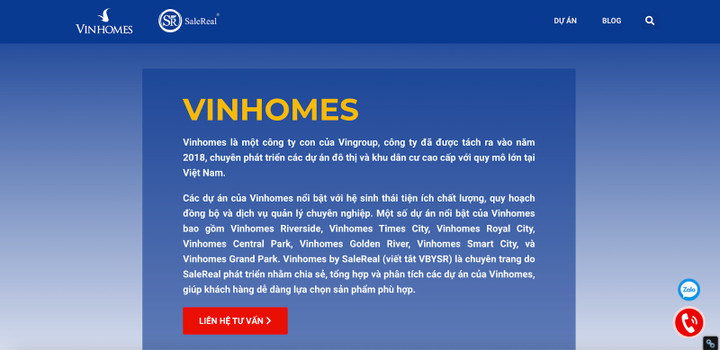 Giao diện của chuyên trang VBYSR được thiết kế đơn giản tối ưu trải nghiệm người dùng.