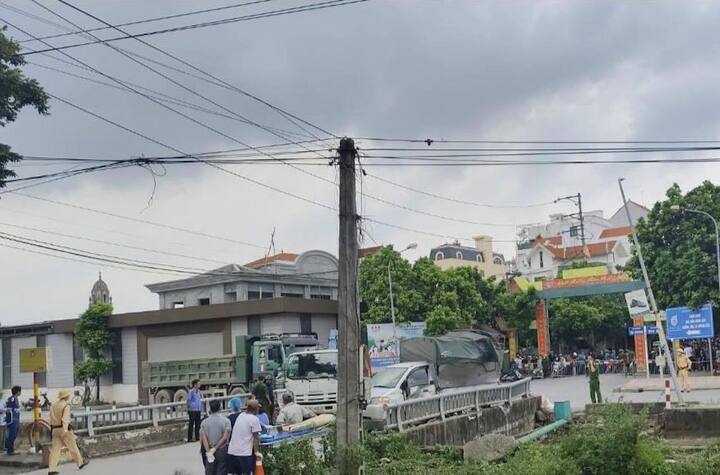 Hiện trường vụ tai nạn.