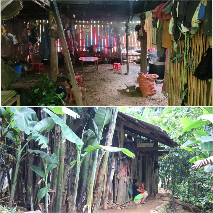 Ngôi nhà trước đây của gia đình anh Lý Văn Nó với 3 thế hệ sống chật chội trong 40m2, nền đất, tường dựng bằng mấy tấm ván cũ nát và cọc tre tạm bợ, mưa gió là dột khắp nhà.