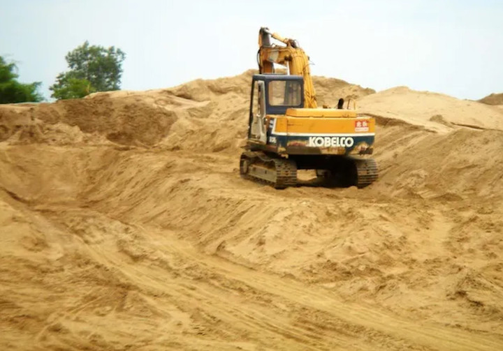 Một vụ vi phạm về khai thác cát ở Lâm Đồng