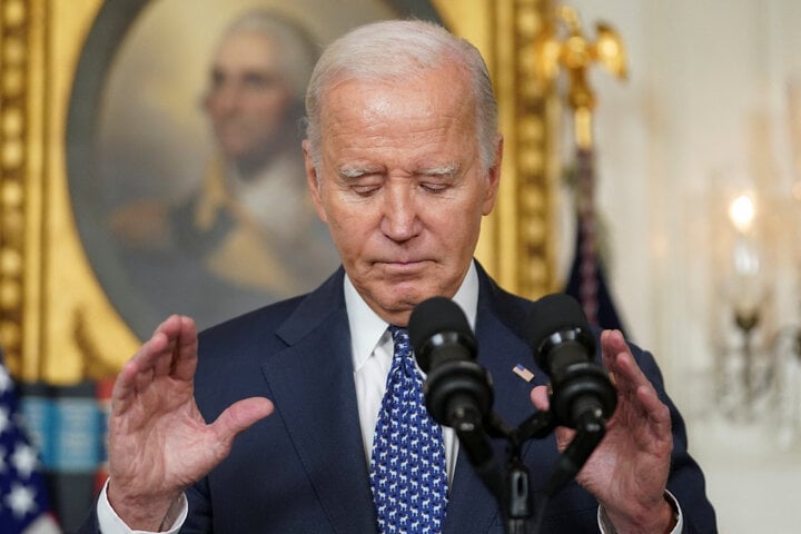 Tổng thống Mỹ Joe Biden rút khỏi chiến dịch tái tranh cử sau nhiều sức ép. (Ảnh: Reuters)