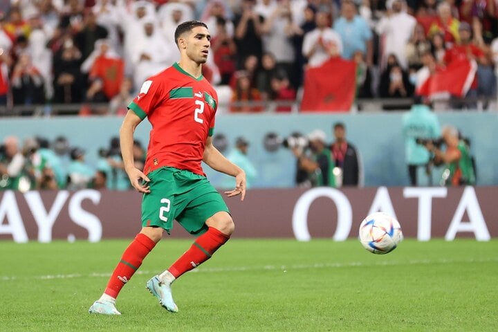 Achraf Hakimi là cầu thủ đẳng cấp nhật phía đội hình Ma Rốc.