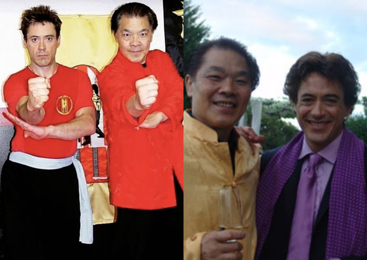 Trương Trác Khánh chụp ảnh với Downey Jr