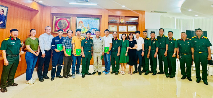 Đoàn tổ chức trao quà tại Bà Rịa - Vũng Tàu.