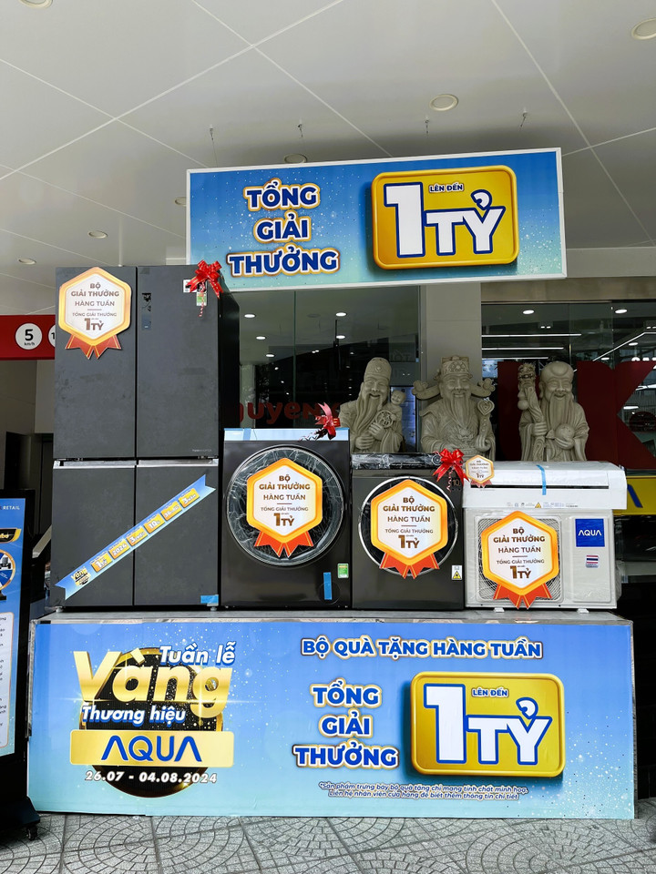 Bộ giải thưởng Tuần lễ Vàng Aqua trị giá lên tới 108 triệu đồng.