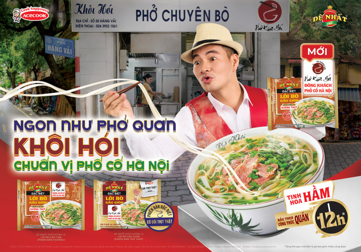 Acecook Việt Nam ra mắt Phở Đệ Nhất đặc biệt hương vị phở lõi bò gầu giòn - 1