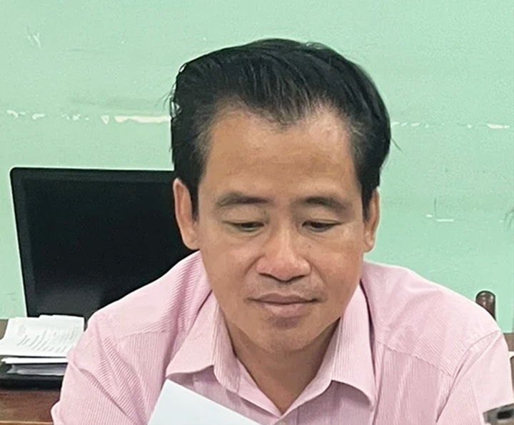 Nguyễn Văn Sĩ tại cơ quan điều tra. (Ảnh Công an cung cấp)