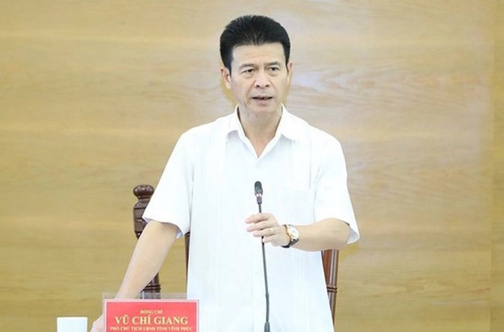 Ông Vũ Chí Giang khi còn làm Phó Chủ tịch UBND tỉnh Vĩnh Phúc.