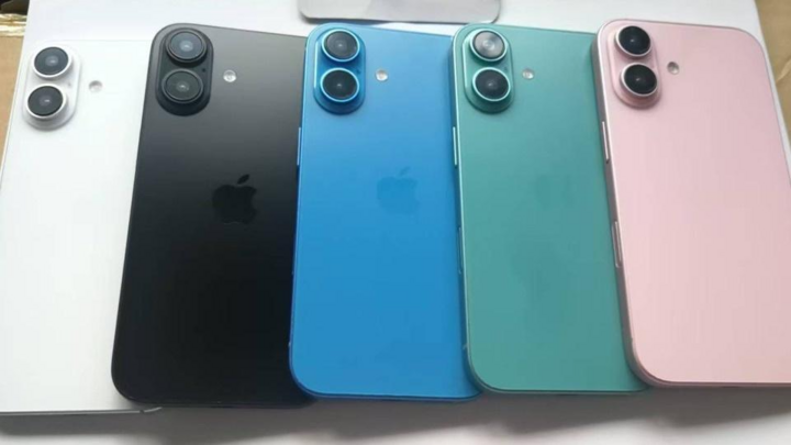 iPhone 16 lộ diện với 5 màu và cụm camera dọc với phần viền lồi khá rõ nét.