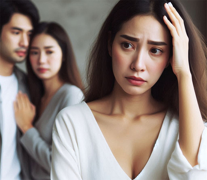 Vợ mang bầu ba tháng, người chồng đã có bồ nhí. (Ảnh minh họa AI)