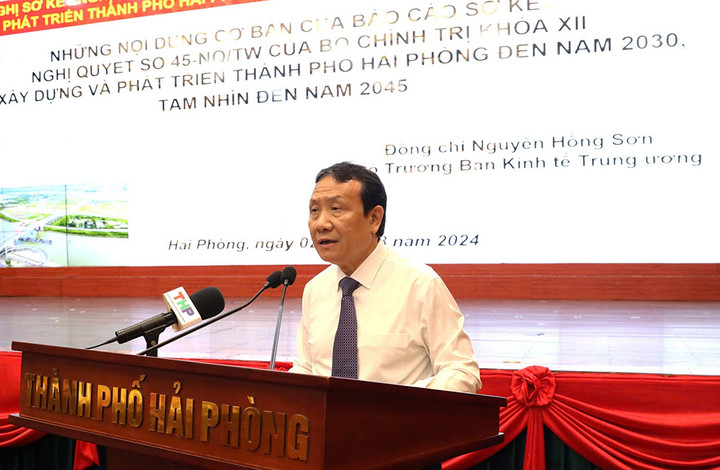 Ông Nguyễn Hồng Sơn, Phó Trưởng ban Ban Kinh tế Trung ương, phát biểu tại Hội nghị.