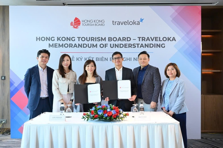Traveloka và Tổng cục Du lịch Hồng Kông ký hợp tác.