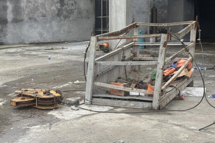 Hiện trường vụ tai nạn lao động khiến 3 người chết, 3 người bị thương.