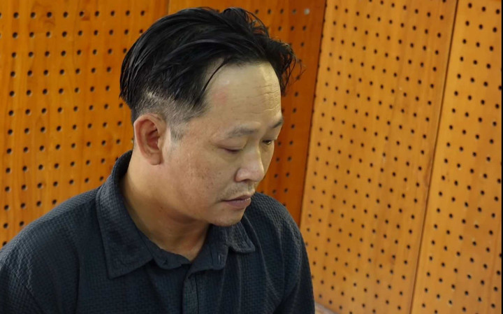 Nguyễn Đình Vũ sau khi bị bắt khi đang lẩn trốn tại Thái Bình. (Ảnh: Công an cung cấp)