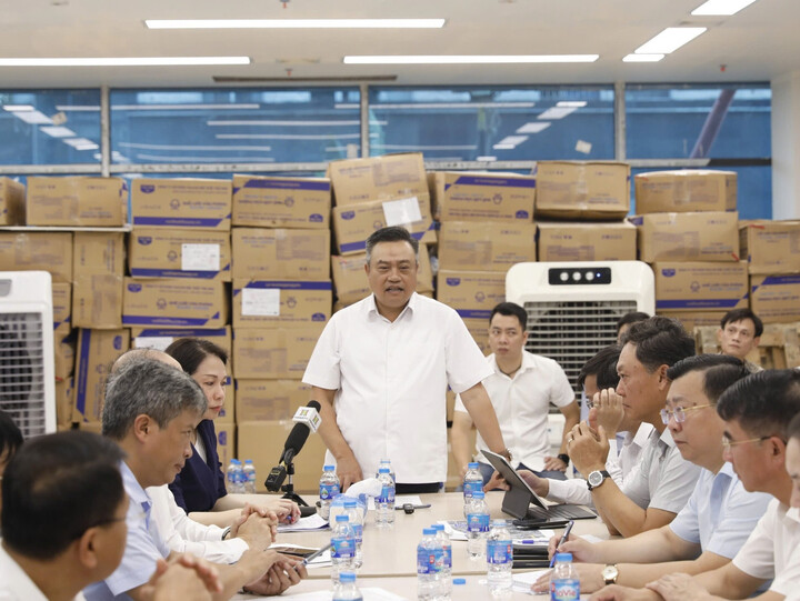Chủ tịch UBND thành phố Trần Sỹ Thanh phát biểu tại dự án đầu tư xây dựng Bệnh viện Nhi Hà Nội (giai đoạn 1).