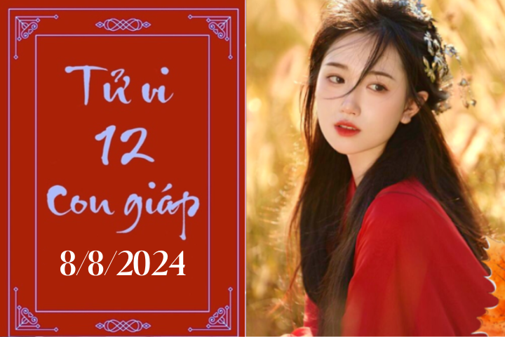 Tử vi 12 con giáp hôm nay ngày 8/8/2024: Dậu may mắn, Tuất chậm trễ