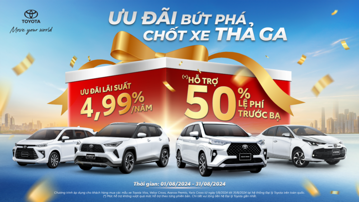Nhiều mẫu xe Toyota áp dụng ưu đãi trong tháng 8 - 1