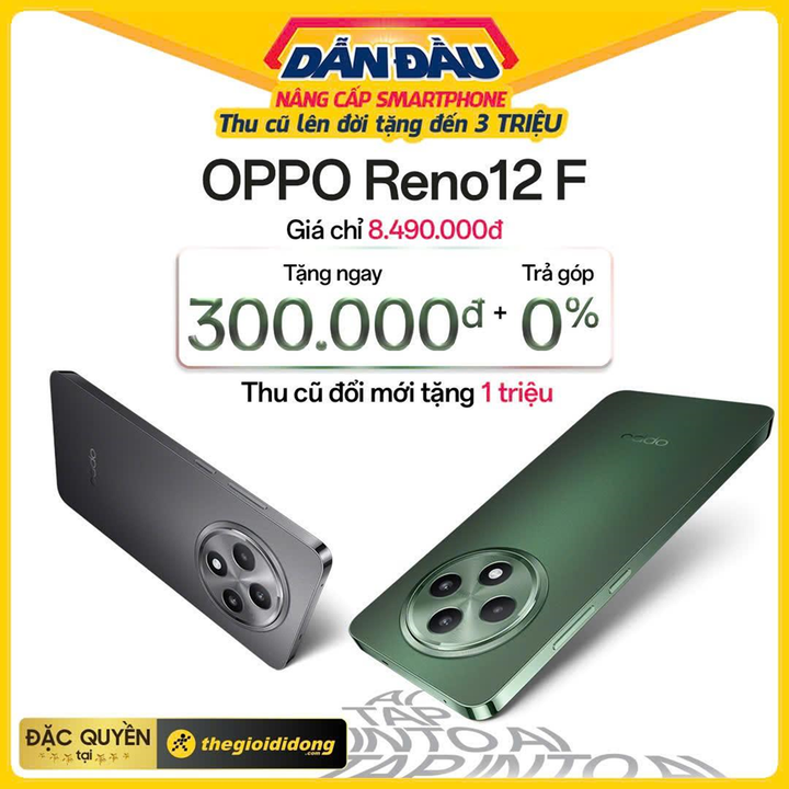 Nhiều ưu đãi lớn đang dành cho Reno12 Series tại Thế Giới Di Động.