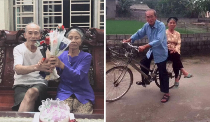 Hai ông bà luôn dành tình cảm ngọt ngào cho nhau. (Ảnh: Gia đình cung cấp)