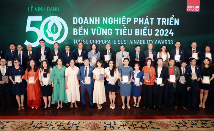 Top 50 doanh nghiệp phát triển bền vững tiêu biểu năm 2024.