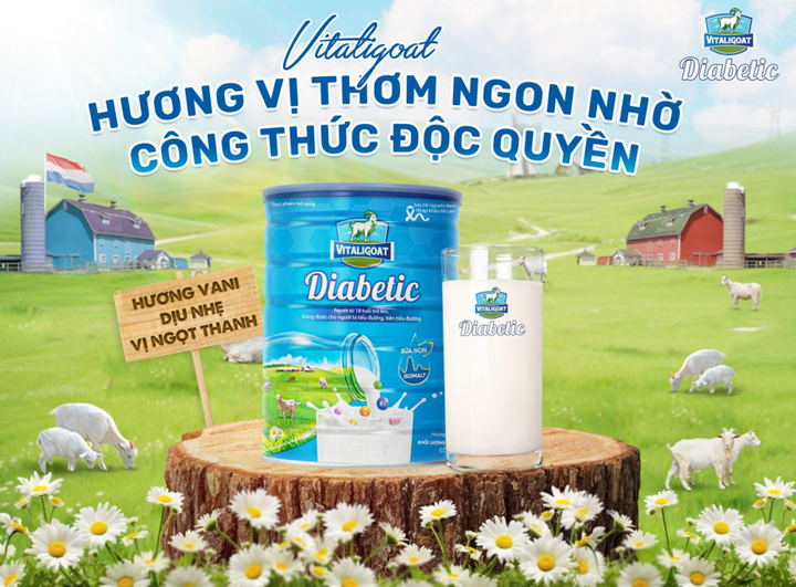 Thực phẩm bổ sung Vitaligoat Diabetic có hương vị phù hợp với đa phần khẩu vị của người Việt Nam.