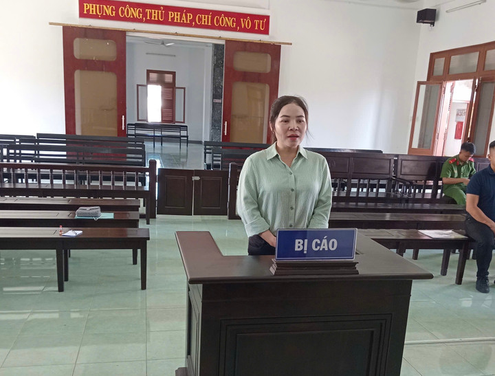 Vũ Thị Lan Anh tại phiên tòa ngày 15/8