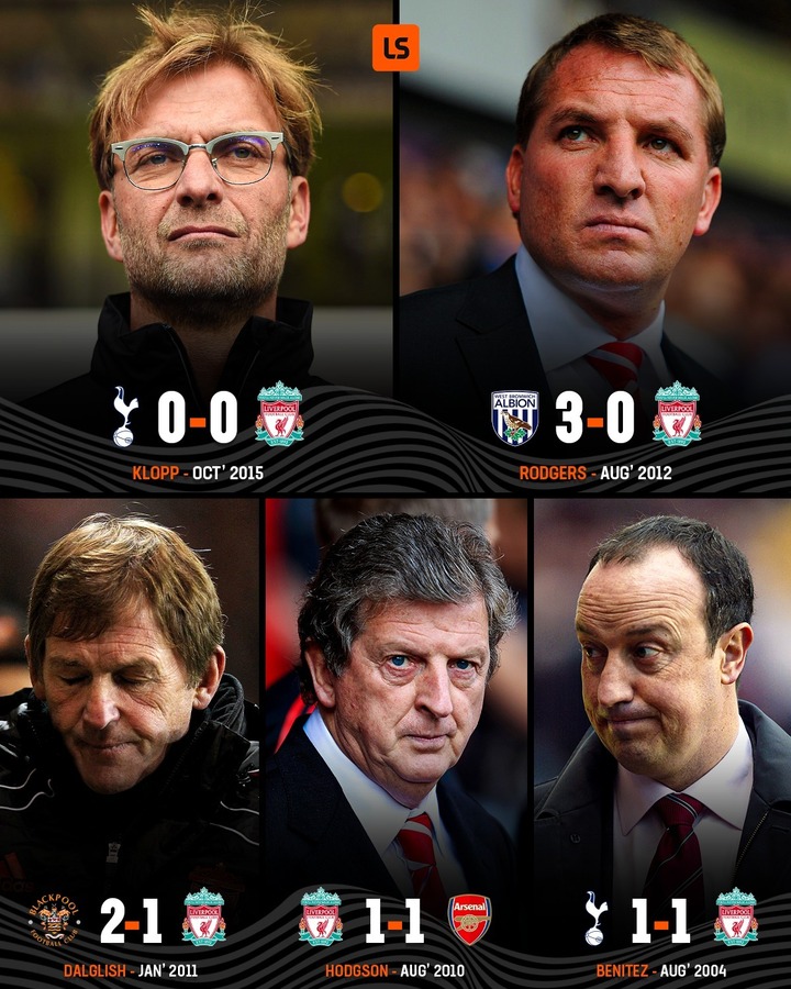 5 HLV của Liverpool trong thế kỷ 21 đều thua ở trận ra mắt Ngoại hạng Anh.