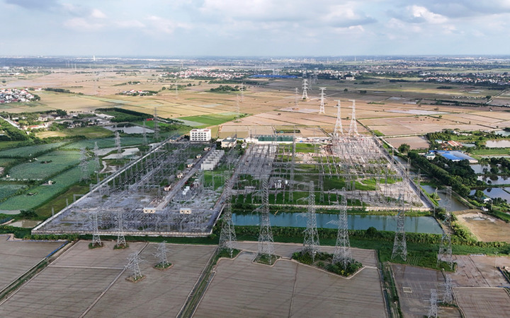 Dự án đường dây 500kV mạch 3 cung đoạn NMNĐ Nam Định 1 - Phố Nối đủ điều kiện để sẵn sàng đóng điện. (Ảnh:VGP/ Toàn Thắng)