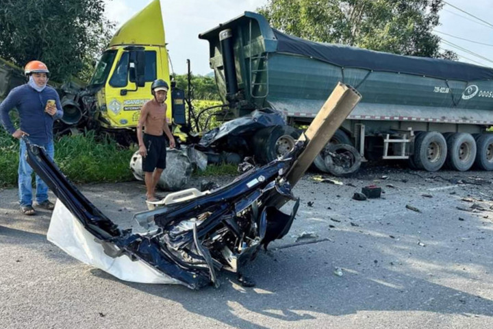 Hiện trường vụ tai nạn. (Ảnh: Đ.X.)