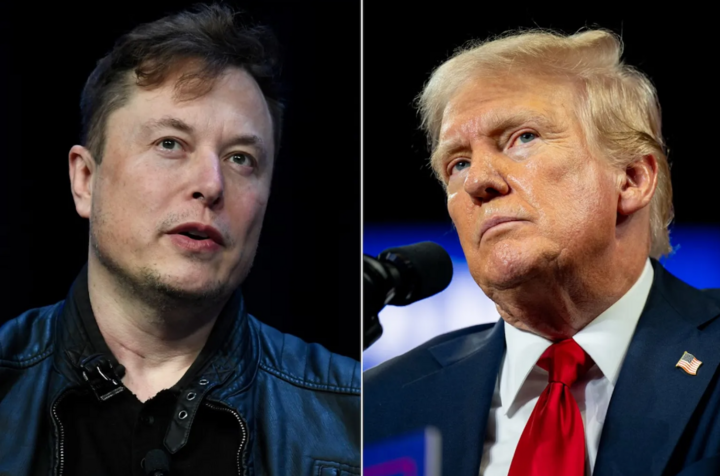 Ông Elon Musk và ông Donald Trump.