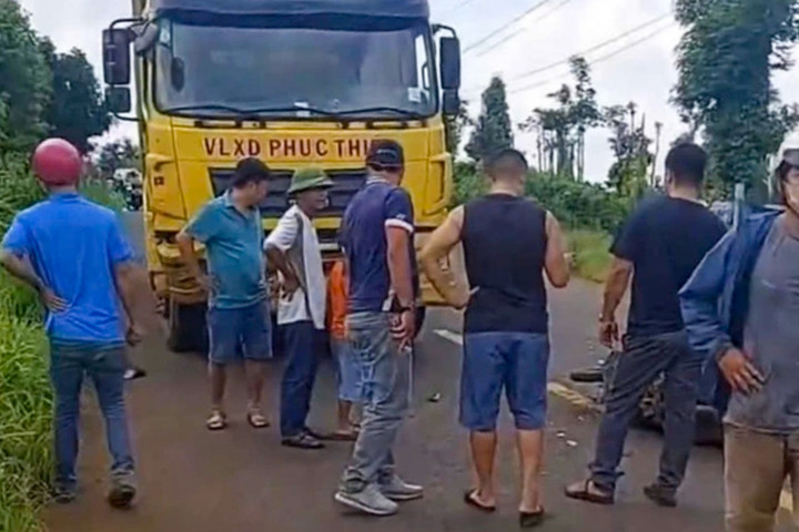 Hiện trường vụ tai nạn. (Ảnh: Anh Minh)