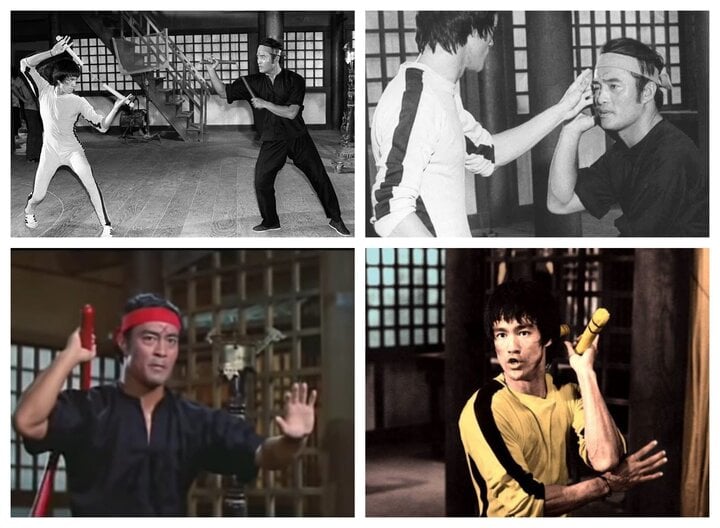 Lý Tiểu Long và Dan Inosanto trong bộ phim 